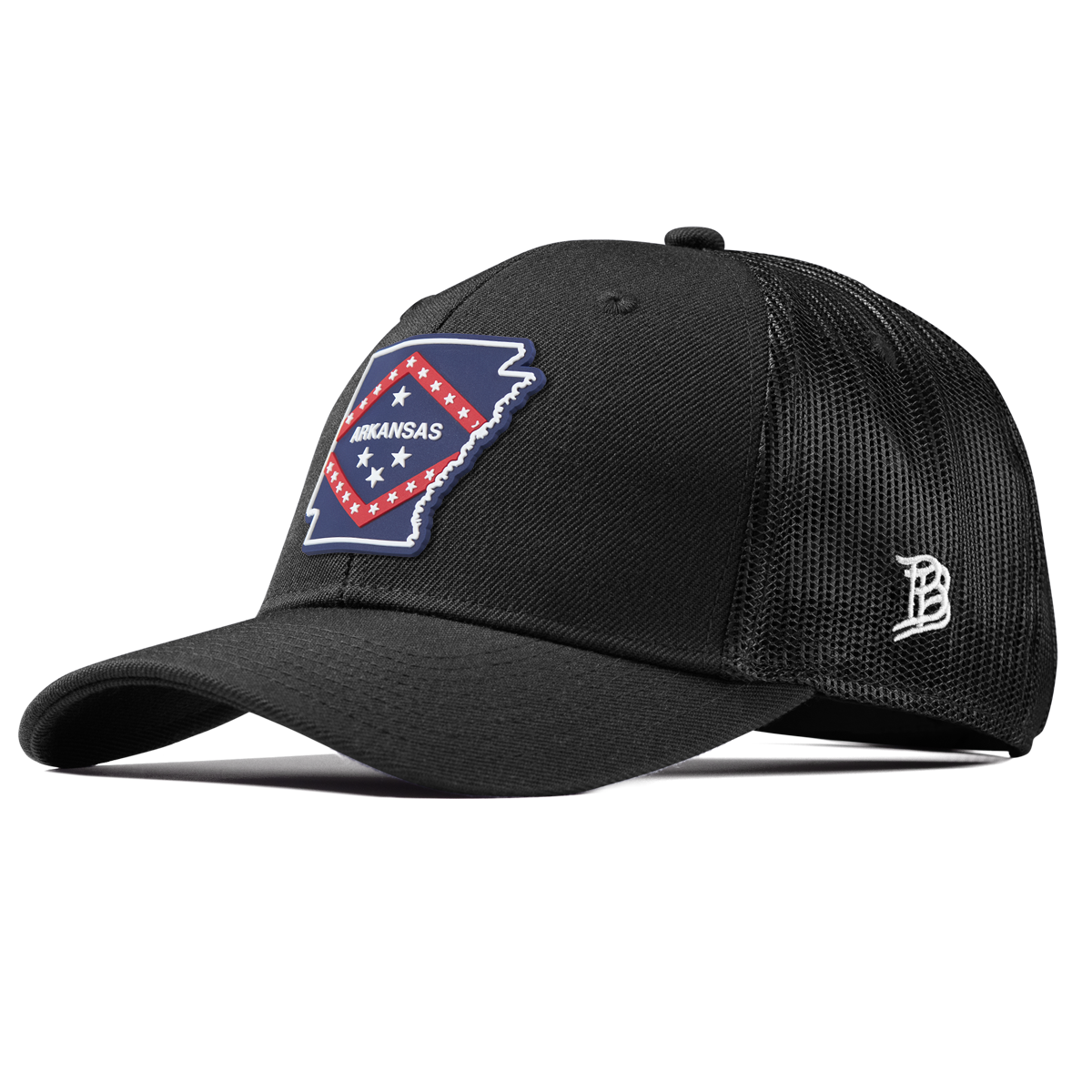 Arkansas Patriot Series Curved Trucker Black