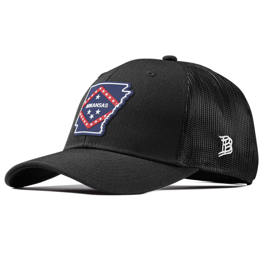 Arkansas Patriot Series Curved Trucker Black