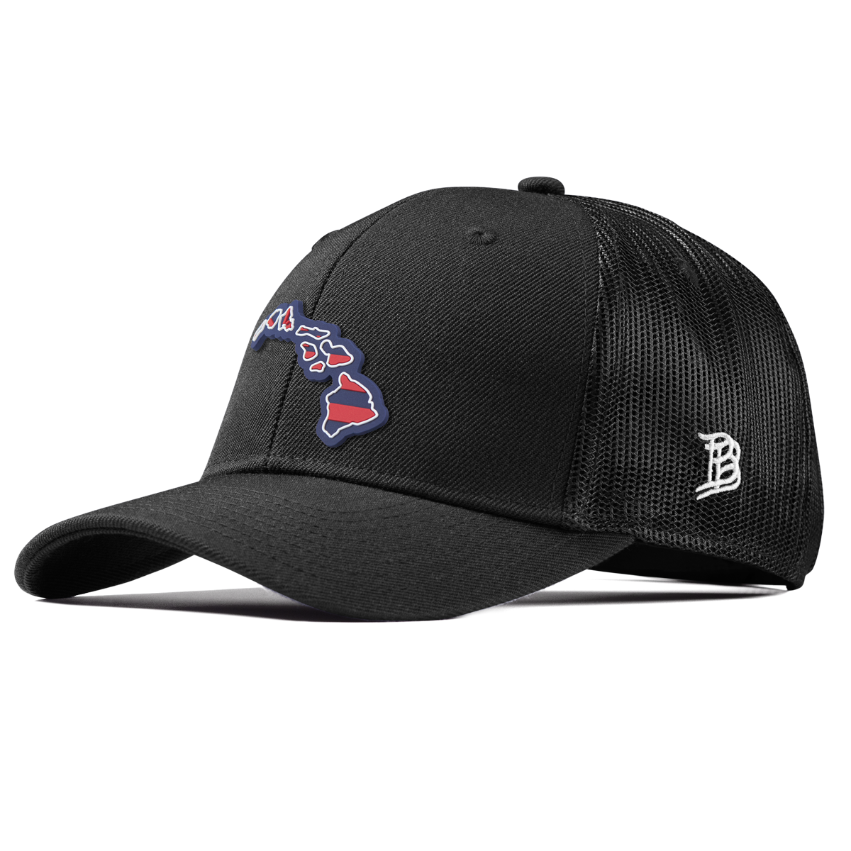 Hawaii Patriot Series Curved Trucker Black
