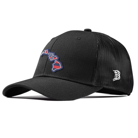 Hawaii Patriot Series Curved Trucker Black