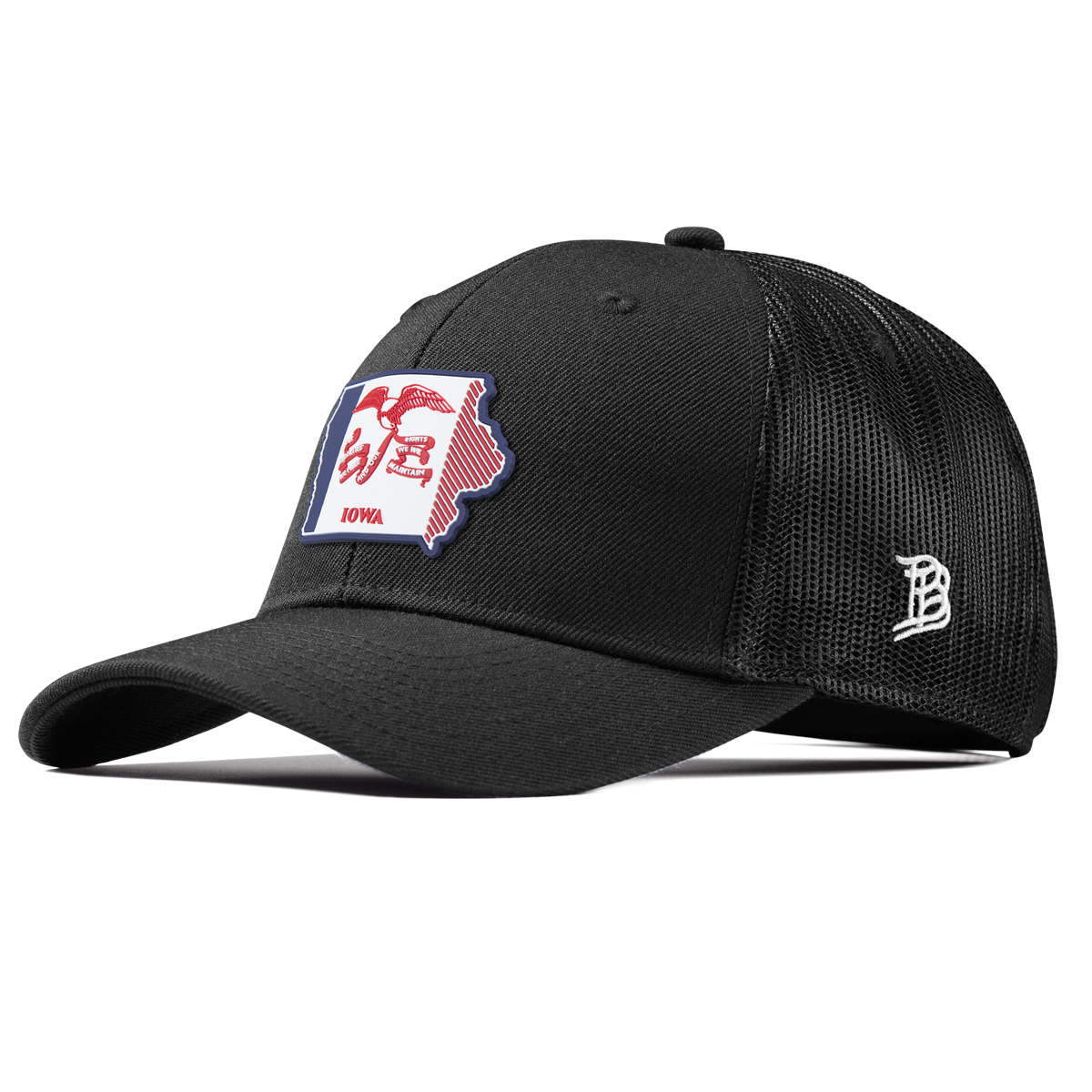 Iowa Patriot Series Curved Trucker Black