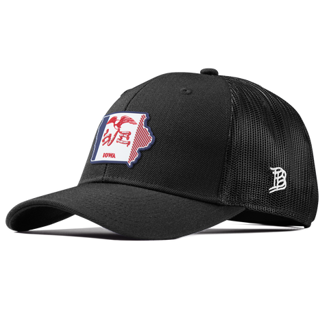 Iowa Patriot Series Curved Trucker Black