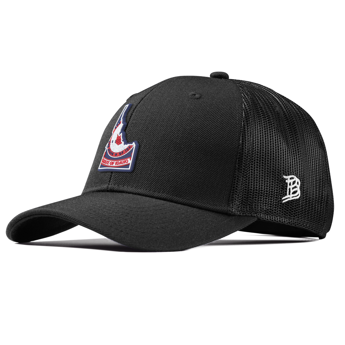 Idaho Patriot Series Curved Trucker Black