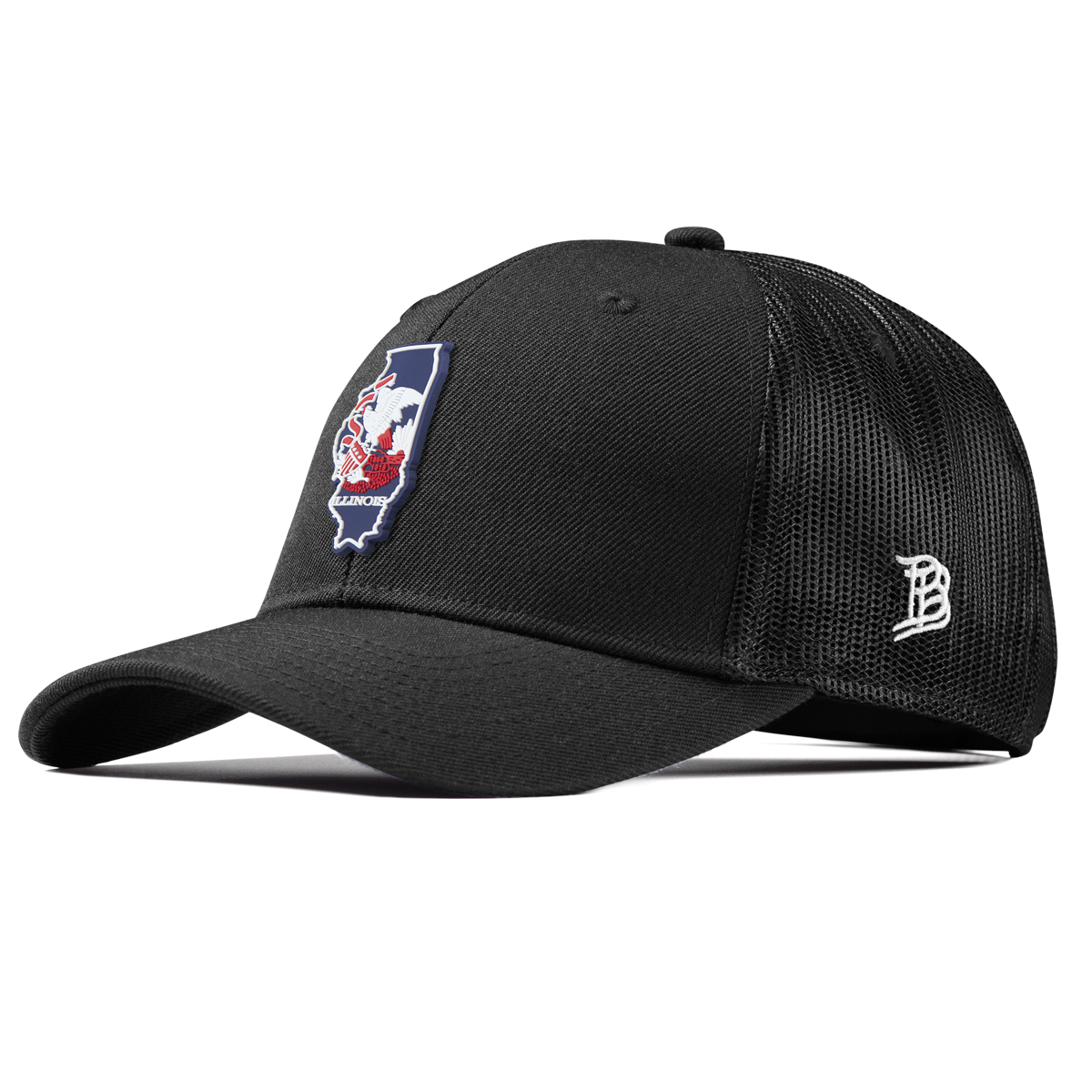 Illinois Patriot Series Curved Trucker Black