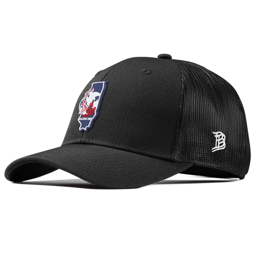 Illinois Patriot Series Curved Trucker Black