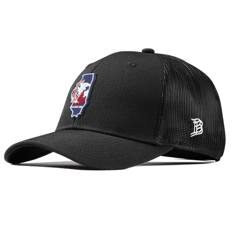 Illinois Patriot Series Curved Trucker Black