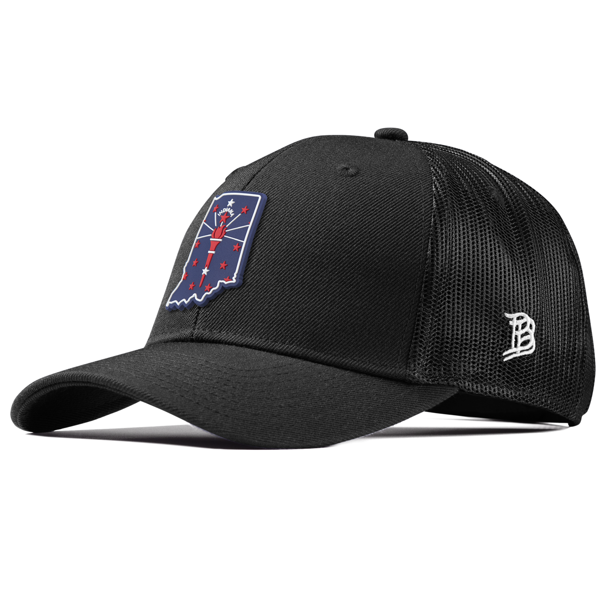 Indiana Patriot Series Curved Trucker Black