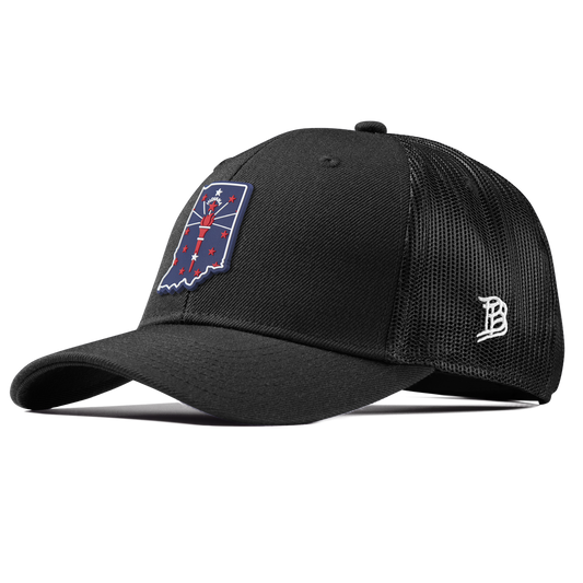 Indiana Patriot Series Curved Trucker Black