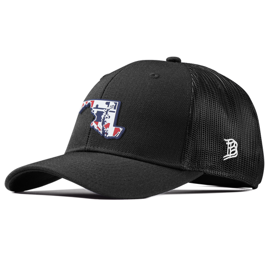 Maryland Patriot Series Curved Trucker Black