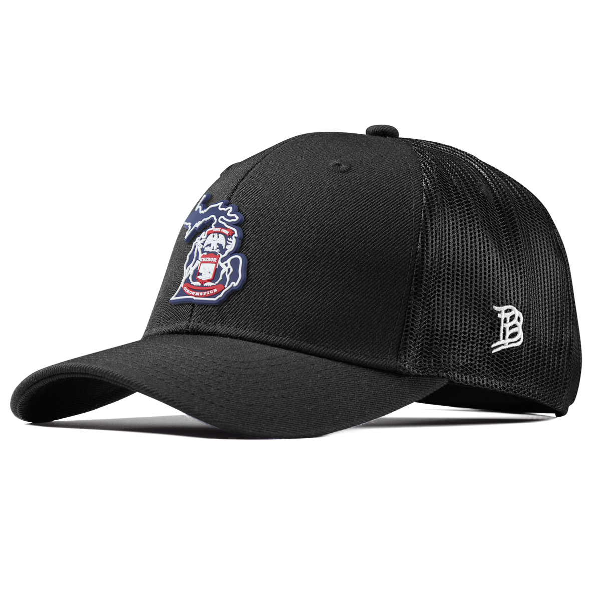 Michigan Patriot Series Curved Trucker Black
