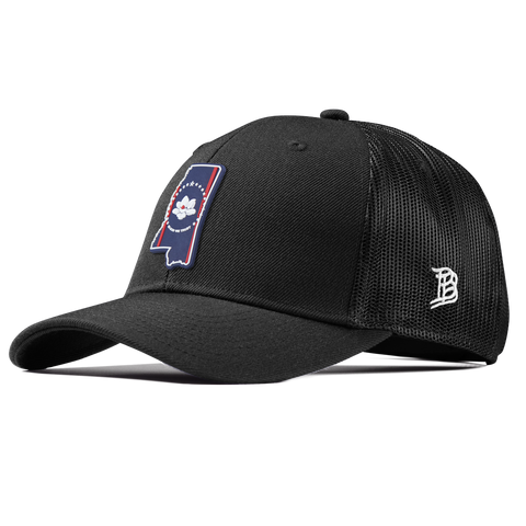 Mississippi Patriot Series Curved Trucker Black