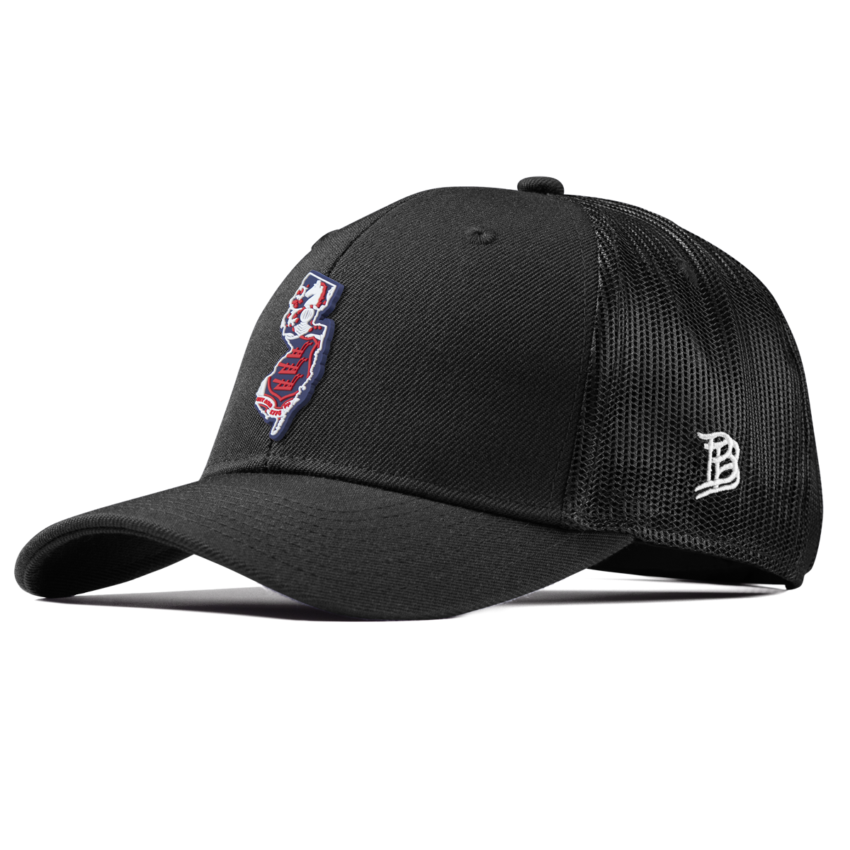 New Jersey Patriot Series Curved Trucker Black