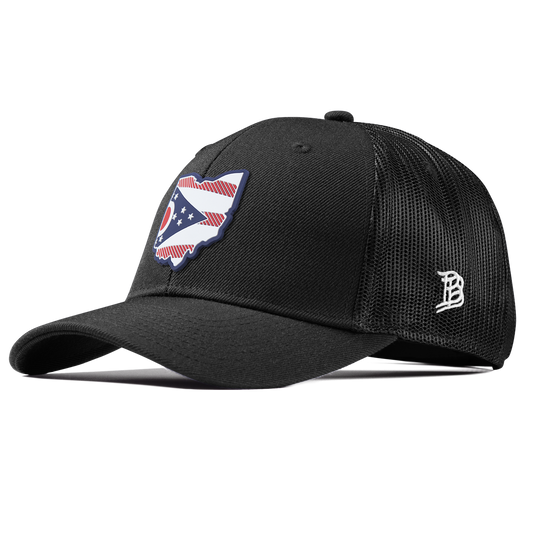 Ohio Patriot Series Curved Trucker Black