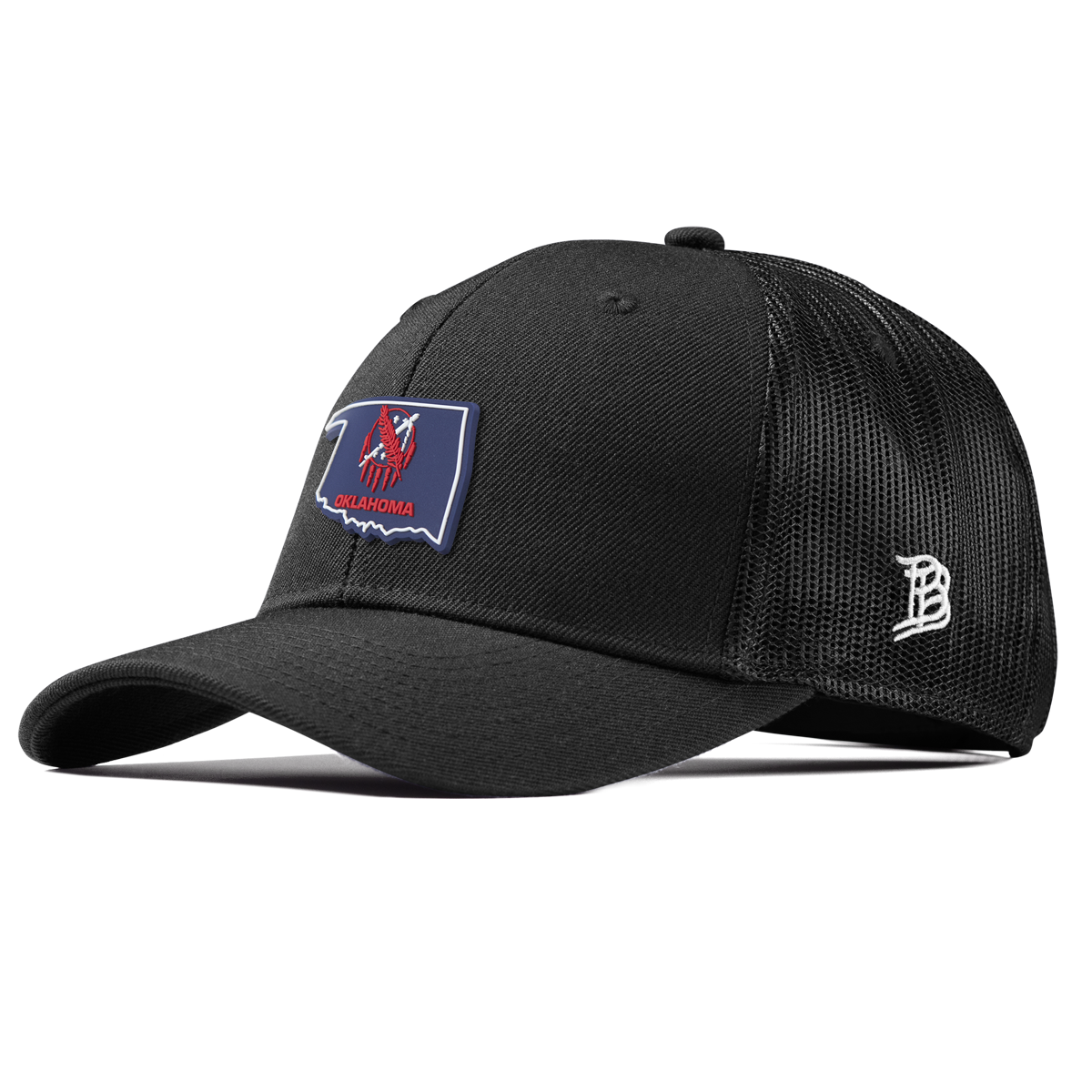 Oklahoma Patriot Series Curved Trucker Black