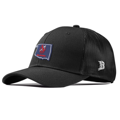 Oklahoma Patriot Series Curved Trucker Black