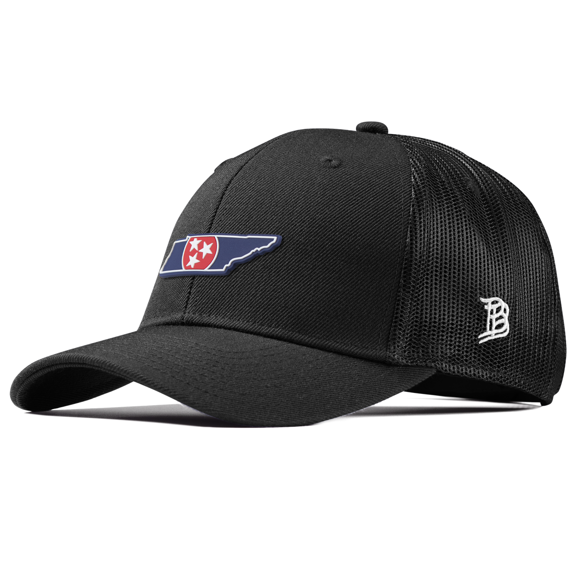 Tennessee Patriot Series Curved Trucker Black