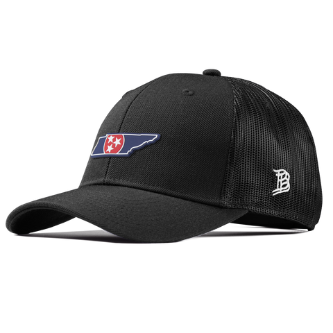 Tennessee Patriot Series Curved Trucker Black