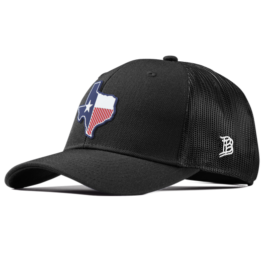 Texas Patriot Series Curved Trucker Black