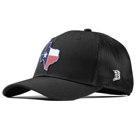 Texas Patriot Series Curved Trucker Black