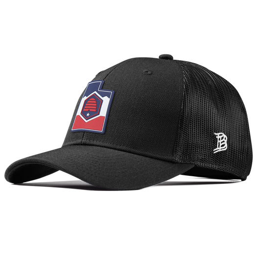 Utah Patriot Series Curved Trucker Black