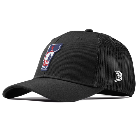 Vermont Patriot Series Curved Trucker Black