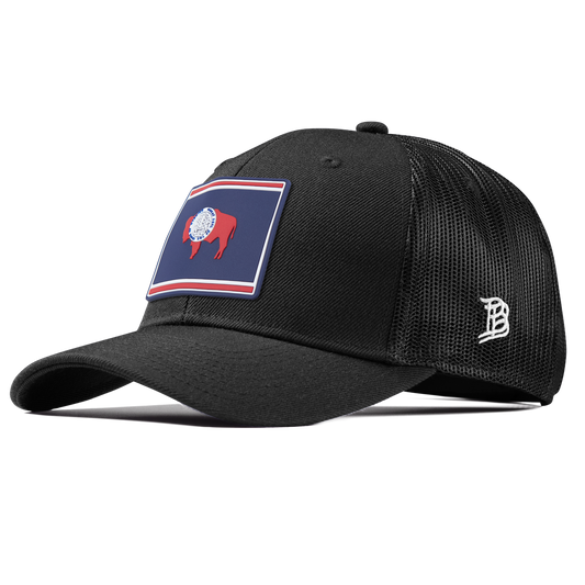 Wyoming Patriot Series Curved Trucker Black