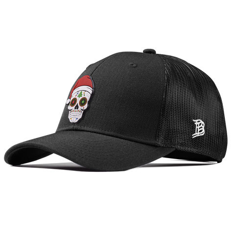 Santa Skull PVC Curved Trucker Black 