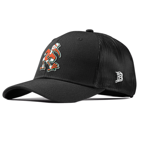 University of Miami "Sebastian the Ibis" Curved  Trucker Black