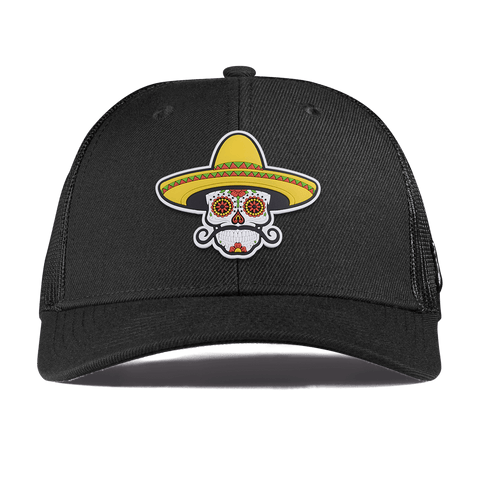 Sombrero Skull PVC Curved Trucker Black