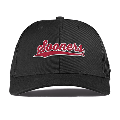 University of Oklahoma "Sooners Script" Curved Trucker Black