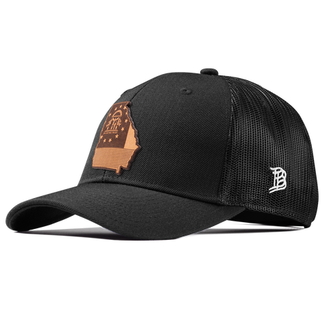 Georgia 4 Curved Trucker Black