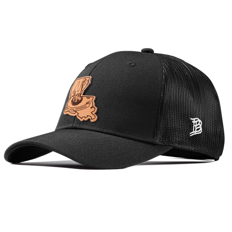 Louisiana 18 Curved Trucker Black