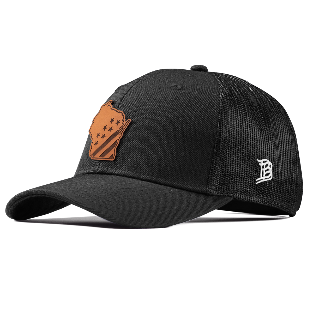 Wisconsin 30 Curved Trucker Black