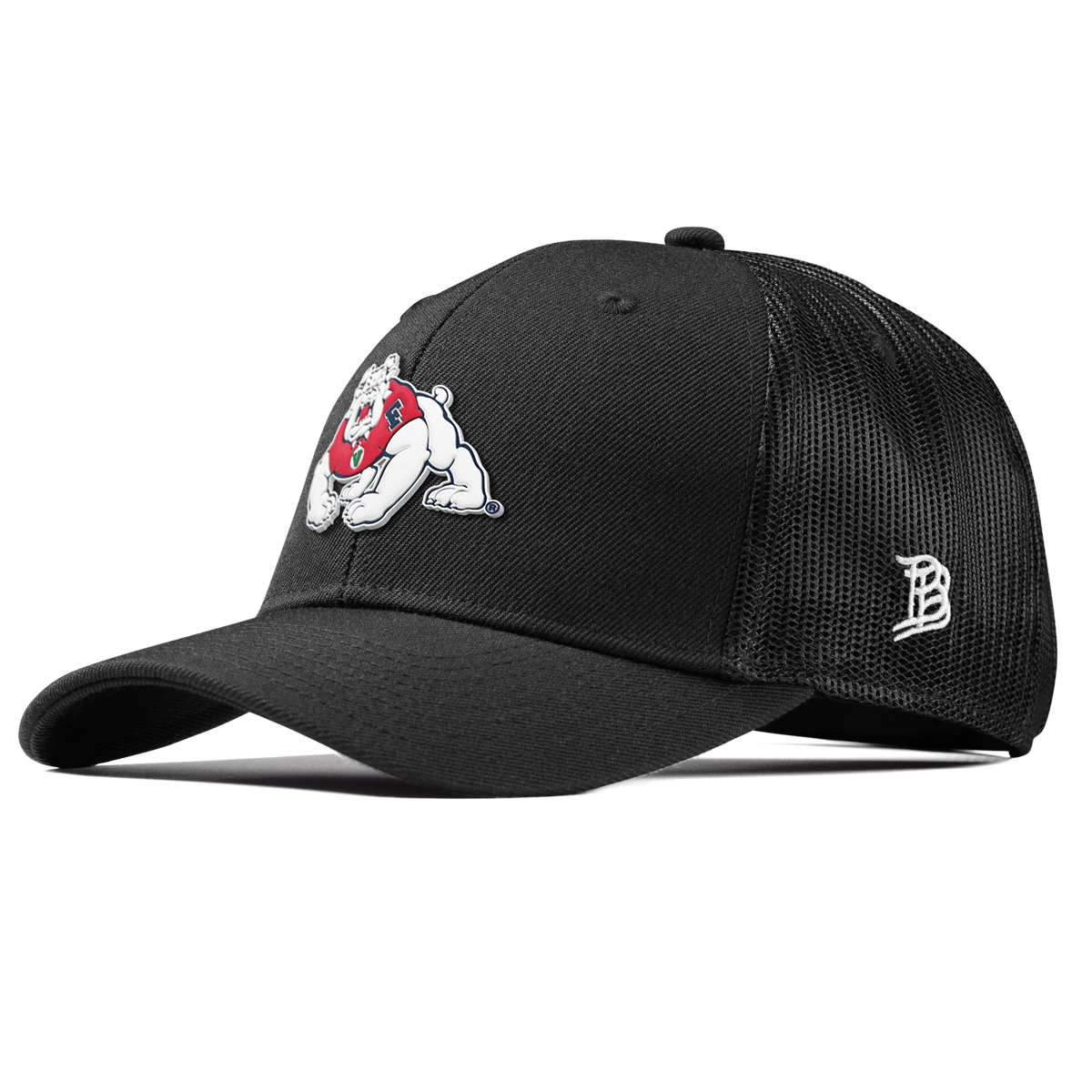 Fresno State University "TimeOut The Bulldog" Curved Trucker Black