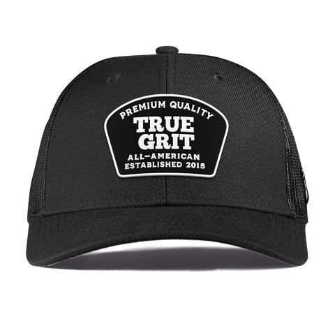 True Grit Curved Trucker Black