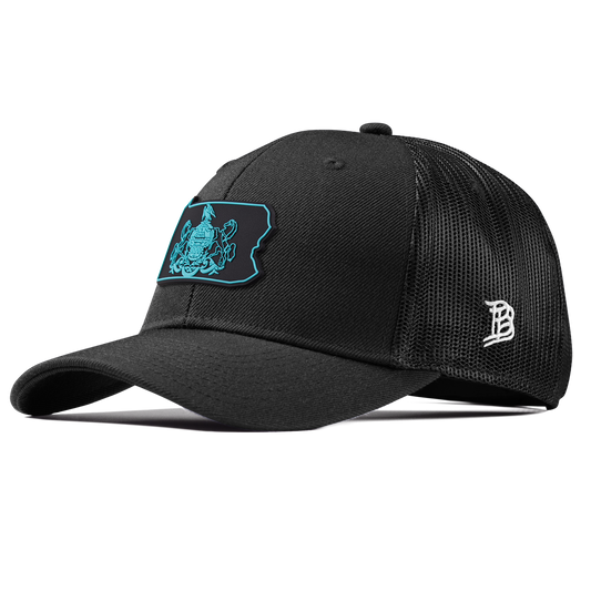 Pennsylvania Turquoise Curved Trucker Black