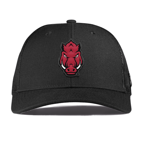 University of Arkansas "Tusk" Curved Trucker Black