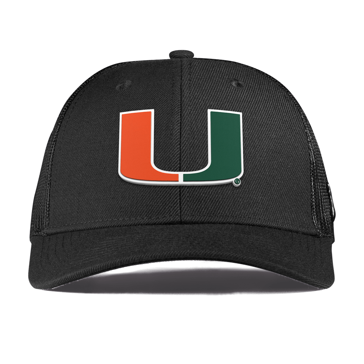 University of Miami "Miami Team Logo" Curved  Trucker Black