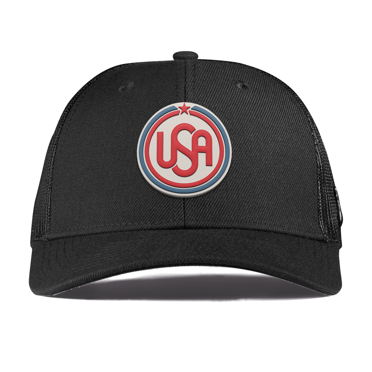 USA Icon Curved Trucker Black