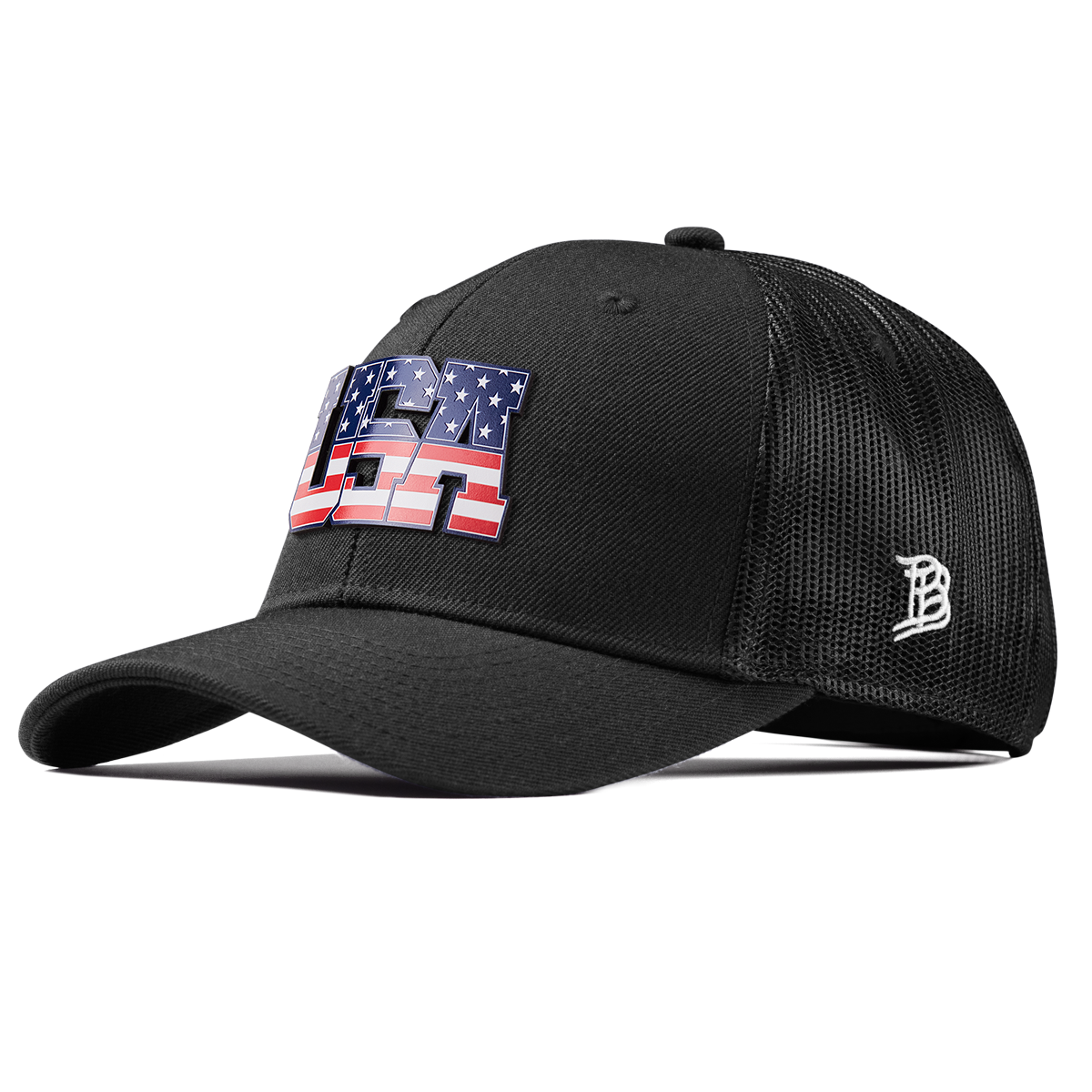 USA Tradition Curved Trucker Black