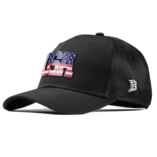 USA Tradition Curved Trucker Black