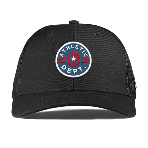 US Athletic Curved Trucker Black