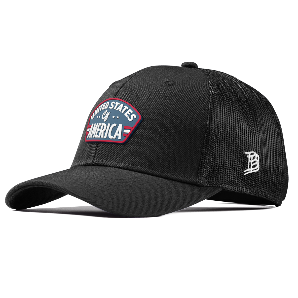 United States of America Badge Curved Trucker Black