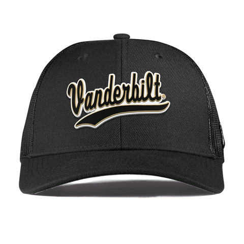 Vanderbilt University "Vanderbilt Script" Curved Trucker Black