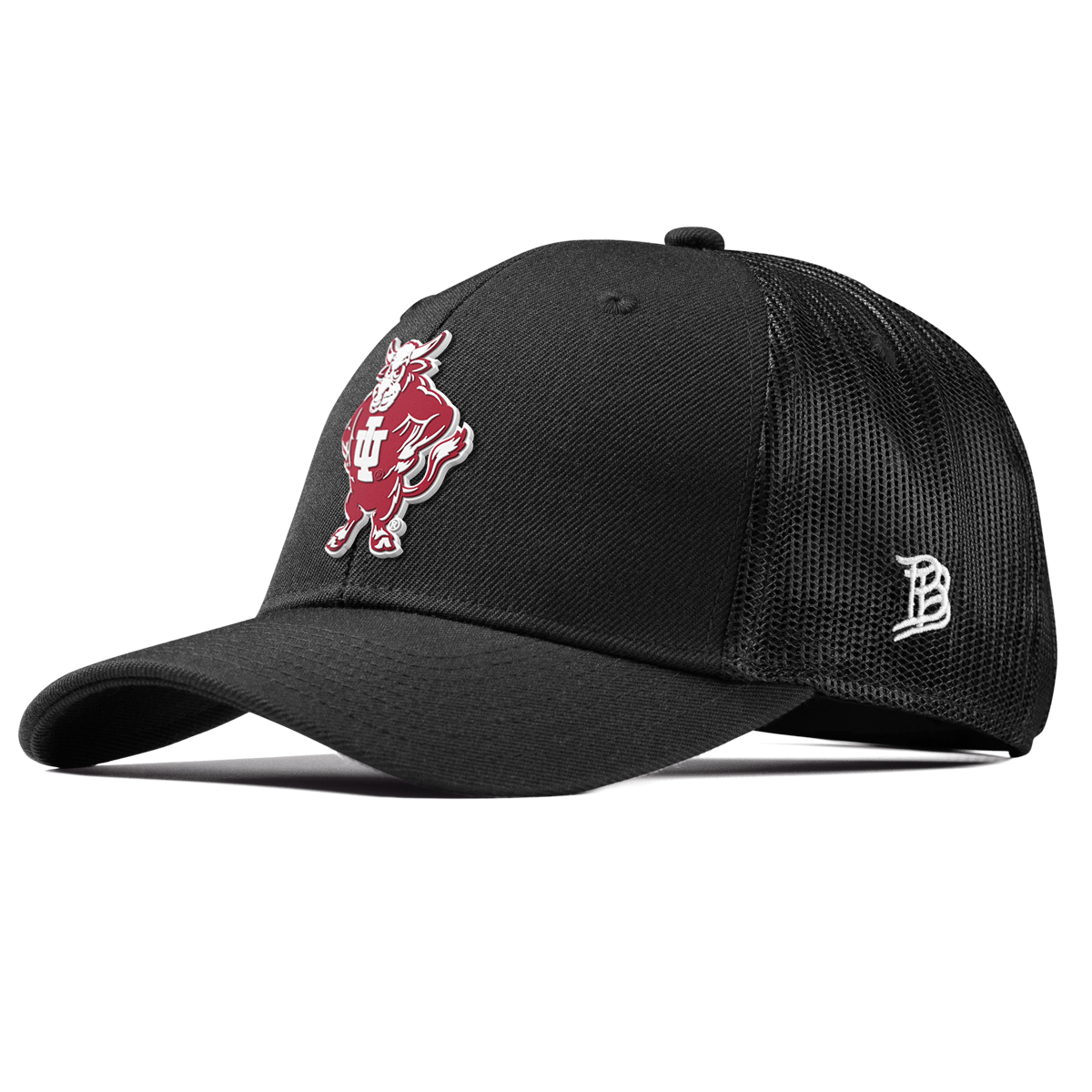 Indiana University "Vintage Bison" Curved Trucker Black