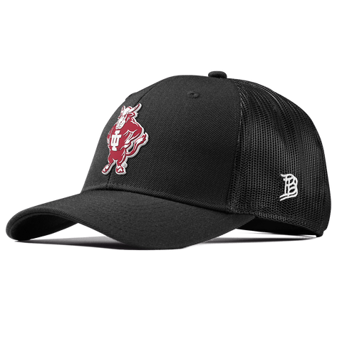 Indiana University "Vintage Bison" Curved Trucker Black
