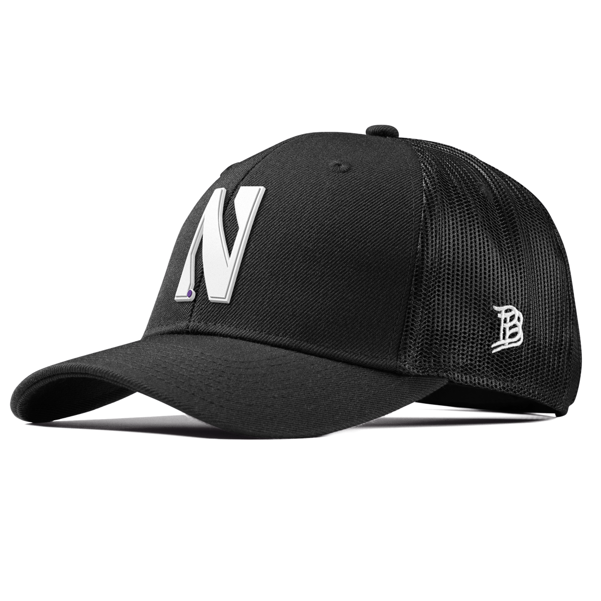 Northwestern University "Vintage Northwestern Block" Curved Trucker Black