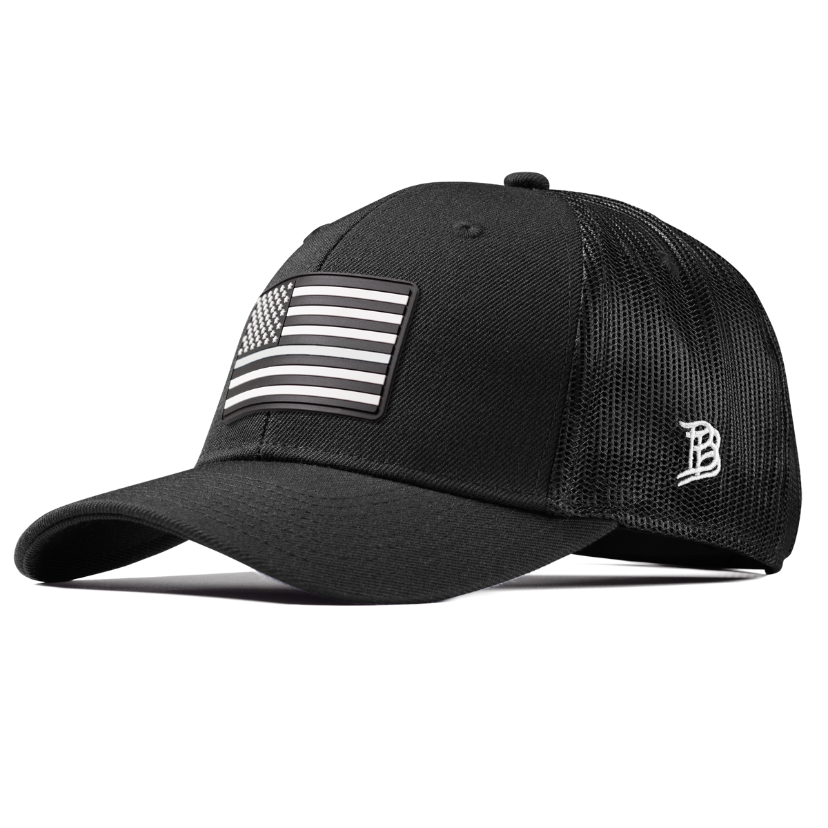 Vintage Old Glory Curved Trucker Black