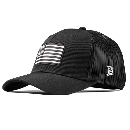 Vintage Old Glory Curved Trucker Black