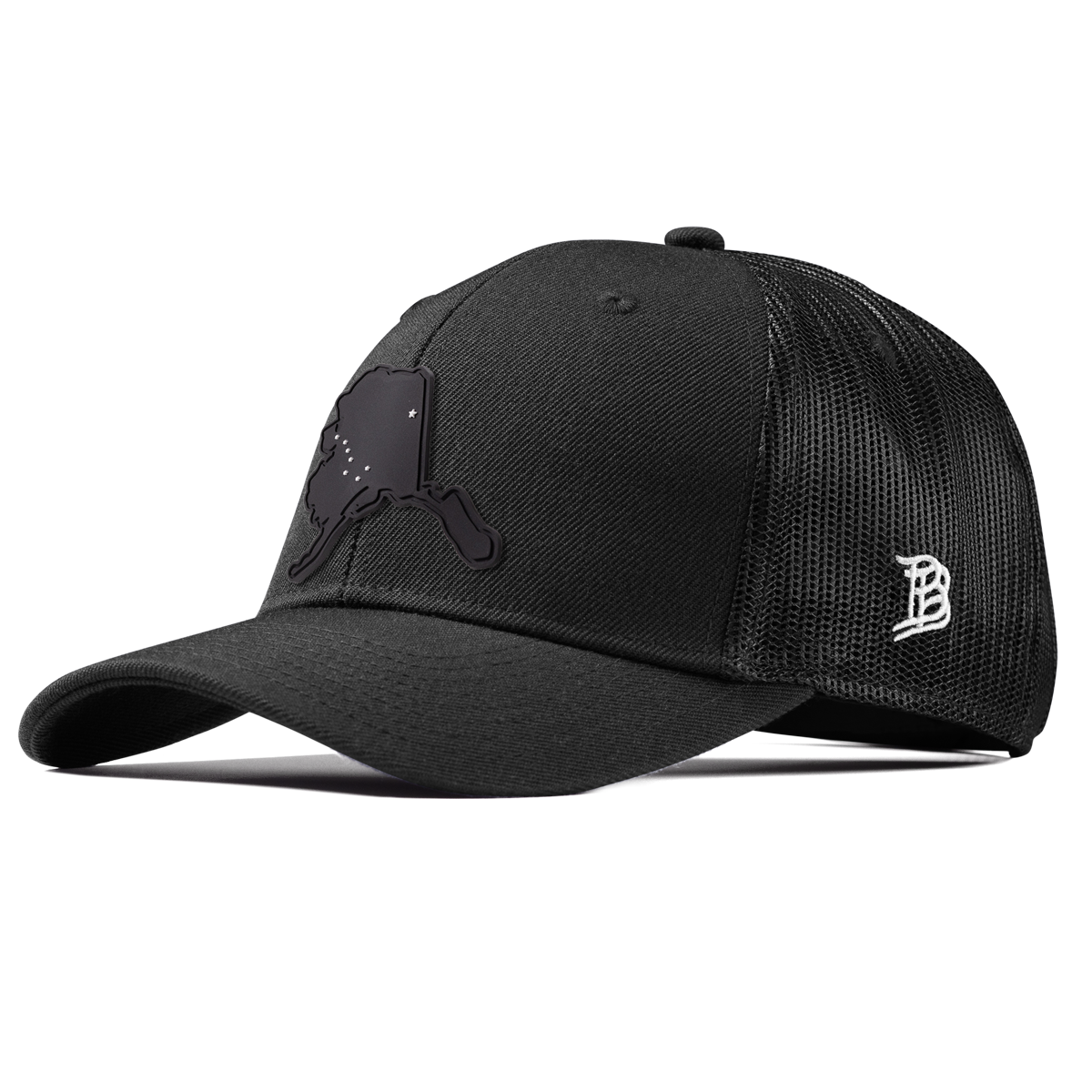 Alaska Vintage Curved Trucker  Black